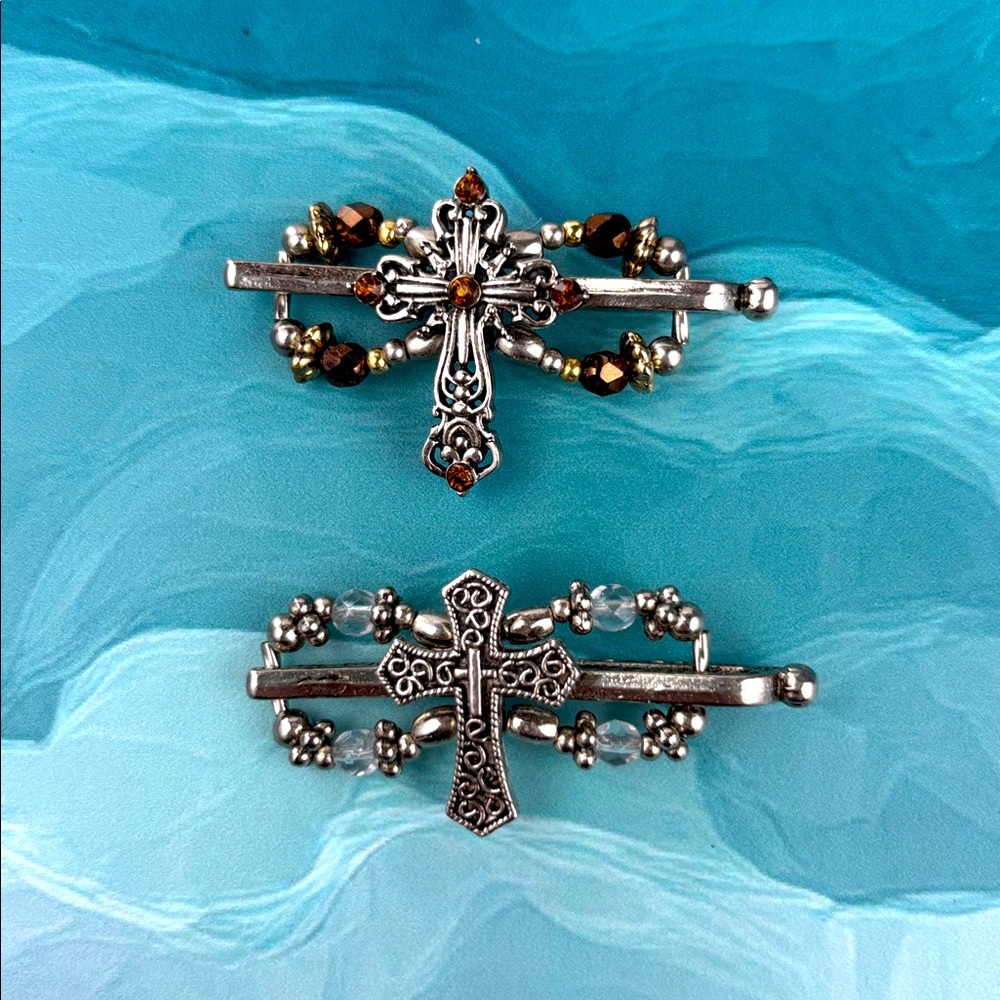 2 Lilla Rose Flexi Hair Clip cross design mini size
